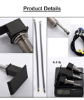 Deck Mount Roman Tub Faucet Set With 3 Hole Mount Dual Handle High Flow Matte Black Waterfall Spout components and weight