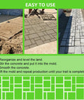 Instruction guide showing Oversized Walk Maker Concrete Molds 10 Grid Paver Form No Brainer DIY Pathway Lawn Patio Garden in use