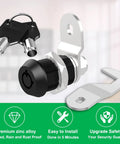 1 Pack Tubular Cam Lock With Keys Five Eighths Inch Keyed Alike Hook Cam Toolbox Locks For Tool Boxes Drawers Cabinets Mailboxes