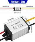 Premium DC-DC Buck Converter Step-Down Voltage Regulator Cranks Out 7.5V At 3 Amps dimensions and wiring details for stable power.