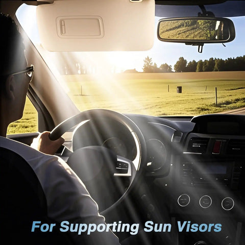 Sun Visor Mount Clip For Subaru Forester Impreza Crosstrek, Gray Driver Side Visor Clip Repair Bracket in use inside car