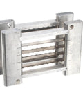 Three-Eighths Inch Blade Assembly Replacement Kit For Food Service Slicers, showing stainless steel frame and blades.
