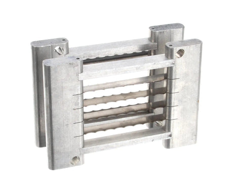 Three-Eighths Inch Blade Assembly Replacement Kit For Food Service Slicers, showing stainless steel frame and blades.