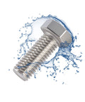 Stainless steel hex bolt from 240 Piece Nuts And Bolts Kit With 1/4-20 Hex Bolts And Nuts, Lock Washers, Flat Washers, And Wrench Set
