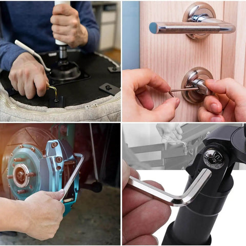 Heavy Duty 4 Piece 1.5mm Ball End Hex Key Wrench Set used for household DIY and professional machine repairing