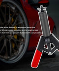 Beefy Heavy Duty Rivet Gun Set With 31 Piece Blind Rivet Kit shown with non-slip steel hand riveter near car wheel.