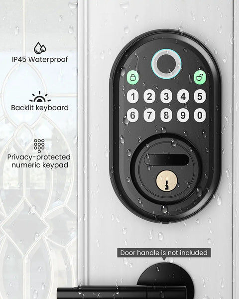 Rapid Response Fingerprint Door Lock For Front Door Keyless Entry Smart Deadbolt With Hella Fast Biometric Scanning And No Sweat Installation Straight Up Solid Home Security
