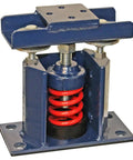 Badass Hella Strong Pro Grade Durable Steel Seismic Vibration Isolator Mount for Heavy Industrial Equipment with red spring.