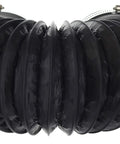 4 Inch Flexible PVC Reinforced Aluminum Dryer Duct 10 Feet For Front Load And Top Load Dryers Black PVC outer layer close-up