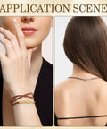 6-Piece Cord End Caps With Lobster Clasps in use on bracelet and necklace, showcasing 4mm leather cord ends jewelry clasps