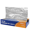 Pre Cut Aluminum Foil Sheets 9 by 10.75 Inch Pop Up Deli Foil Wraps 200 Sheets For Sandwiches And Food Prep Easy Peel Mess Free Dispenser