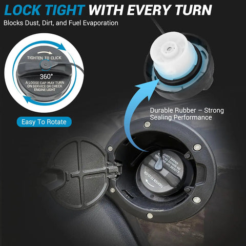 Gas Cap Replacement For Dodge Challenger 2011 2019 Fuel Tank Cap 52030389AA installed showing easy twist install