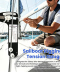 Hands Free Sailboat Rigging Tension Gauge For Standing Rigging And Forestays Reads 2000 Lbs While You Pull on sailboat wire rope