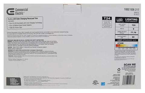 Slick Top Shelf 5 To 6 In White Integrated Led Tunable Color Changing Recessed Trim Downlight Kit Energy Star Dimmable Wet Location Rated 8 Pack Shatter Resistant Hella Bright And Easy Setup Allows You To Shine Without The Hassle Right Out Of The Box