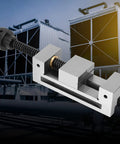 Heavy Duty High Precision Machine Vise Grinder CNC Workholding Tool for Surface Grinding Milling and Inspections, 20CrMnTi metal, industrial angle.