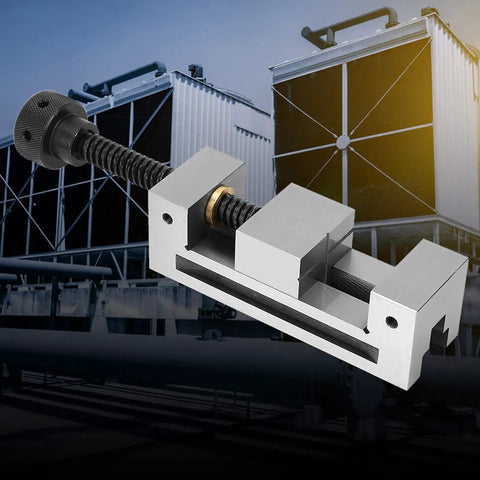 Heavy Duty High Precision Machine Vise Grinder CNC Workholding Tool for Surface Grinding Milling and Inspections, 20CrMnTi metal, industrial angle.