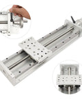 Heavy Duty Manual Sliding Table Crafted From Aviation Aluminum 6061 With 400 Mm Stroke SFU1605 Ball Screw and components for X Y axis tracking.