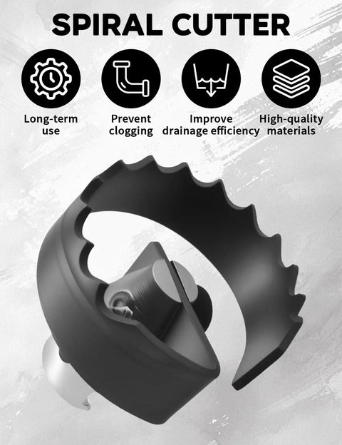 2 Inch Heavy Duty Spiral Cutter For Sectional Drain Machines Compatible With C-4 C-6 C-7 C-8 C-9 Cables Replaces T-209 63025 close-up view