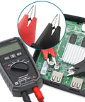 3.3 Foot Multimeter Test Leads Kit With 4mm Banana Plug To Alligator Clips Gold Plated Pro Grade Probes on circuit board