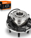 4WD Front Wheel Hub Bearing Assembly With ABS For Chevrolet Silverado Tahoe Suburban Avalanche Express 1500 6 Lug Fits GMC Yukon Sierra Savana Front Left Or Right Truck Grade 515036, showing assembled bearing with wires