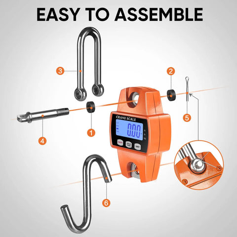 Rock Solid Heavy Duty Digital Hanging Scale Premium Aluminum Crane Gauge 660 Lb Capacity Totally Dead On Readings For Big Rig Hauling And Daily Grind Duties