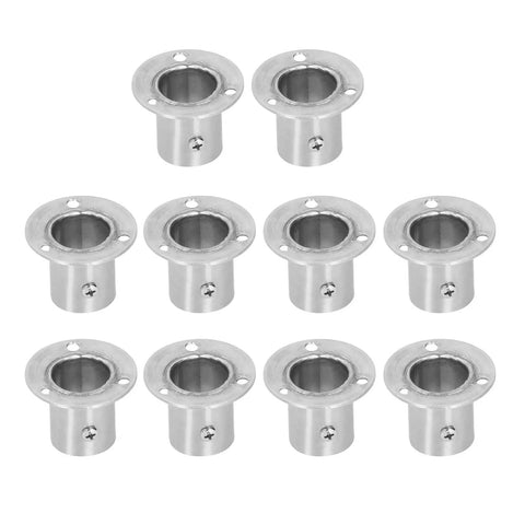Stainless Steel Rod Flange Holder And Closet Rod Bracket With Thickened Flange For Bed Wardrobe And Desk Installations Screw Adjustment