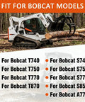 Bobcat skid steer loader using a grapple attachment in a forest, compatible with Premium Lmfqp Replacement Maintenance Filter Kit Oem 7295515.