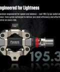 MX 2 Dual Sided Power Meter Pedals For MTB And Gravel, showing pedal weight of 195.3g, precision-engineered with speed sensor.