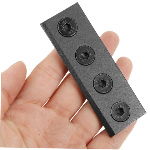 Heavy Duty Metal Sliding Barn Door Hardware Kit With Black Track Connector Set Replacement Rail Connection Board Durable Easy Install