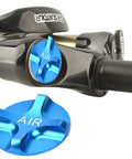 Aluminum Alloy Front Fork Valve Cover For Bike Suspension Airtight Blue Valve Cap Durable Accessory Fits Multiple Forks