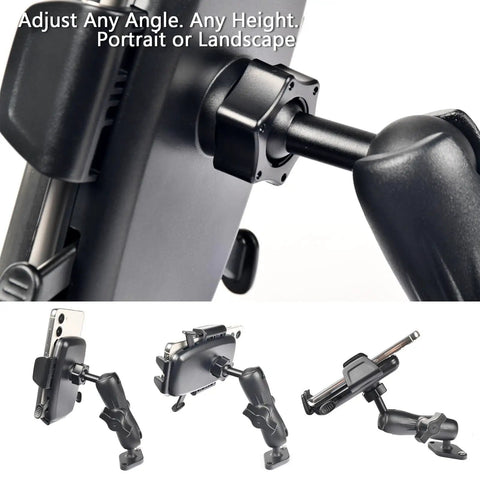 Go To 1 Inch Ball Phone Mount with Aluminum Arm and Base, Dual Ball Joint, 360 Degree Adjustable for Car or Desk