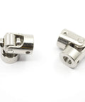 Badass Two Pack Universal Joint Shaft Coupling Set Fits 8mm To 10mm Steel Motor Adapter with heavy-duty electroplated finish.