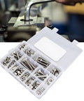 246 Piece Stainless Steel Hex Bolts Nuts And Washers Assortment Kit In Durable Storage Box For Household Appliances, Furniture, Doors, Garages, Outdoor Structures, And Automotive Maintenance, open box
