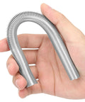 Pro Steel Spring Tube Bender 5 Pcs Set for bending PVC, copper, aluminum, and electrical wire, curved steel spring in hand.