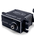 Beefy High Torque Coreless RC Servo 422HDv2 Waterproof With 7 Point Seals, CNC Aluminum Case, Steel Gears, Close-up View