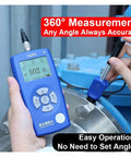 Heavy Duty Handheld Digital Metal Hardness Tester With Dual Coil Design And Wireless Print Capabilities For Steel Or Aluminum Alloy Straight Up Precision Testing, measuring on steel surface.