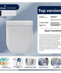Straight Up Game Changing Auto Flip Smart Toilet Seat With Constant Temp Heating Cushion Integrated Dual Spray Bidet And Universal U Shape Fit. U shape smart toilet seat with remote control features and automatic flip cover.