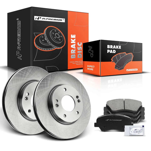 Beef Up Braking With 11.02 Inch Front Vented Disc Brake Rotors And Ceramic Pads Kit For Hyundai Elantra 2011 to 2016