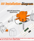 Installation diagram of 36V EZGO Solenoid Relay With Resistor And Diode For EZGO TXT And Marathon Golf Carts 1980 To 2010.