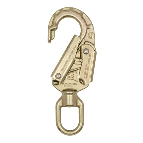 Forged Steel Safety Snap Hook With Double Action Gate 23 Kilonewton MBS Swivel for Fall Protection and Climbing Gear