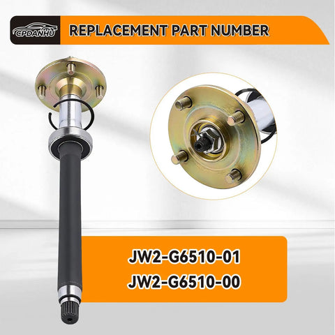 Beefed-Up Rear Axle Assembly for Yamaha G29 Electric Golf Cart 2007-2016 Passenger Side Replacement JW2-G6510-00 JW2-G6510-01