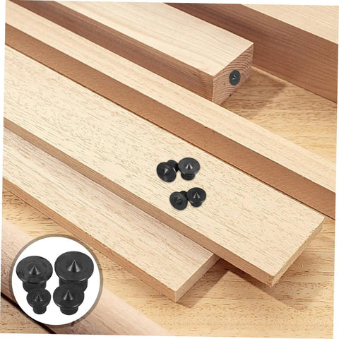 Dowel Jig Kit 8 Piece Set For Woodworking Pro Grade Portable Dowel Pins Center Transfer Plugs Taper Jig And Slot Dowel Tools For Precise Tenon Drilling DIY Carpentry And Furniture Making Essentials, black transfer plugs on wood boards