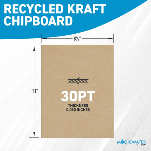 Heavy Duty Kraft Chipboard Sheets 8.5x11 Inches 100 Pack 30 Pt Thick Paperboard For Scrapbooking Books Picture Frame Backing Arts And Crafts DIY Projects
