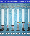 Multiple hose connectors for 1HP Submersible Water Pump Featuring A Tough As Nails Motor And Effortless Gear Tech to haul 4500 GPH.