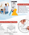 2 Pack Drywall Repair Kit with Quick Dry Spackle for Patching Holes and Cracks, includes 120g plaster and tools shown