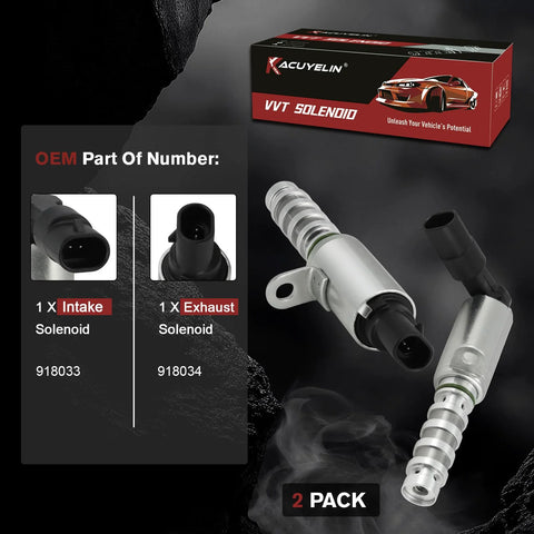 Engine Variable Valve Timing VVT Solenoid Oil Control Valve Replacement, 2 Pack, Compatible with Hyundai Kia 2.0L Engines Display
