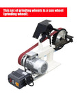 Heavy Duty Desktop Belt Sander With Smooth Stepless Speed Regulation And Three Badass Grinding Wheels Top Tier Bench Grinder For Woodshop Projects 1500W 110V with grinding wheels and motor