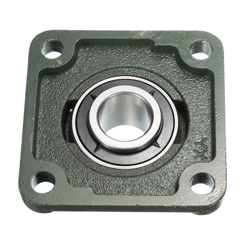 Front view of a UCF206-18 pillow block bearing with square cast-iron flange and 1-1/8 in bore