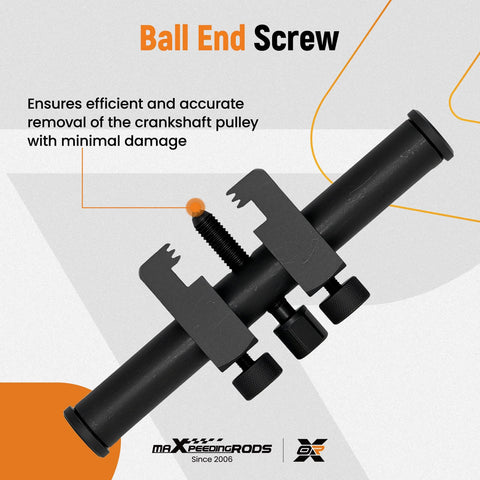 Universal Crankshaft Pulley Removal Tool And Harmonic Balancer Puller Set with ball end screw for efficient pulley removal
