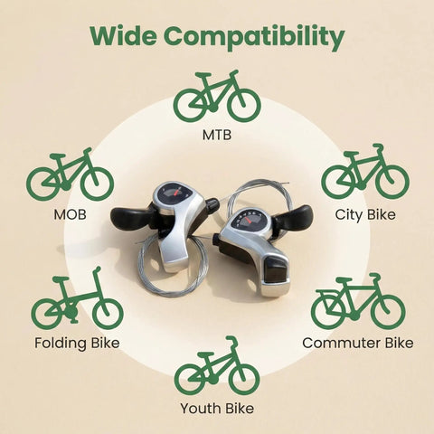 3x7 Speed Thumb Shifter With Gear Indicator For Mountain Road Hybrid And City Bikes Smooth One Finger Shifts Right Hand Lever For MTB Commuter Cruiser And Kids Bikes Durable Easy Install A Solid Upgrade For Any Ride